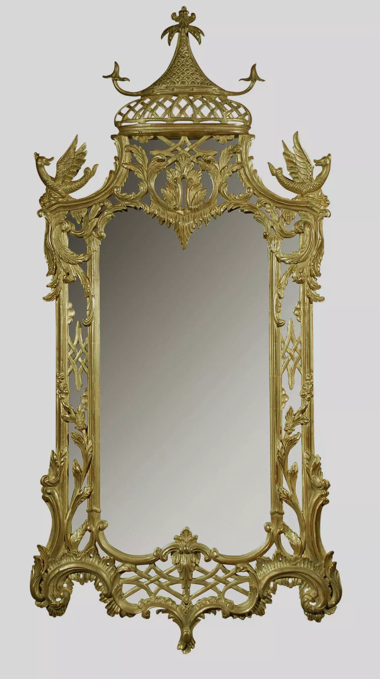 Antique mirror 3D model_0