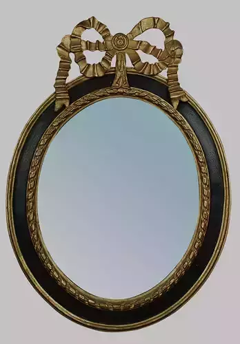 Mirror gold and with bow