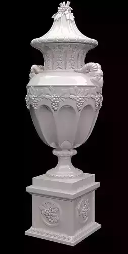 White luxury vase