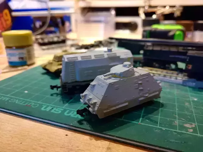 ARTILLERIEWAGEN NSize Armored train 3D print model