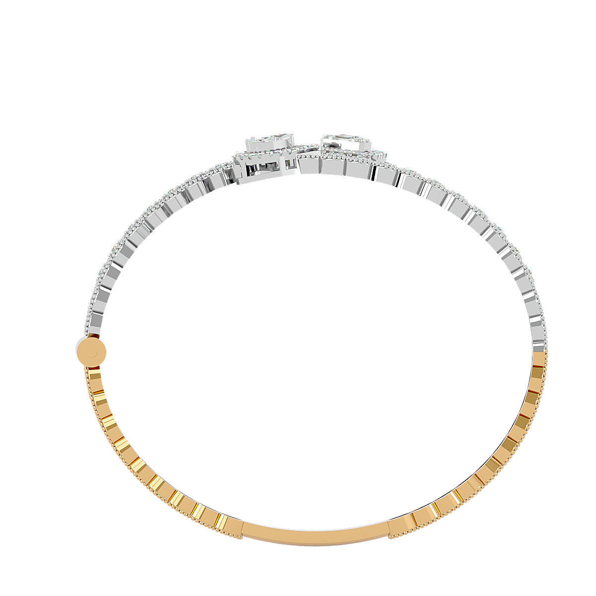 Diamond Bracelet 3dm stl render detail 3D print model 3D print model_9