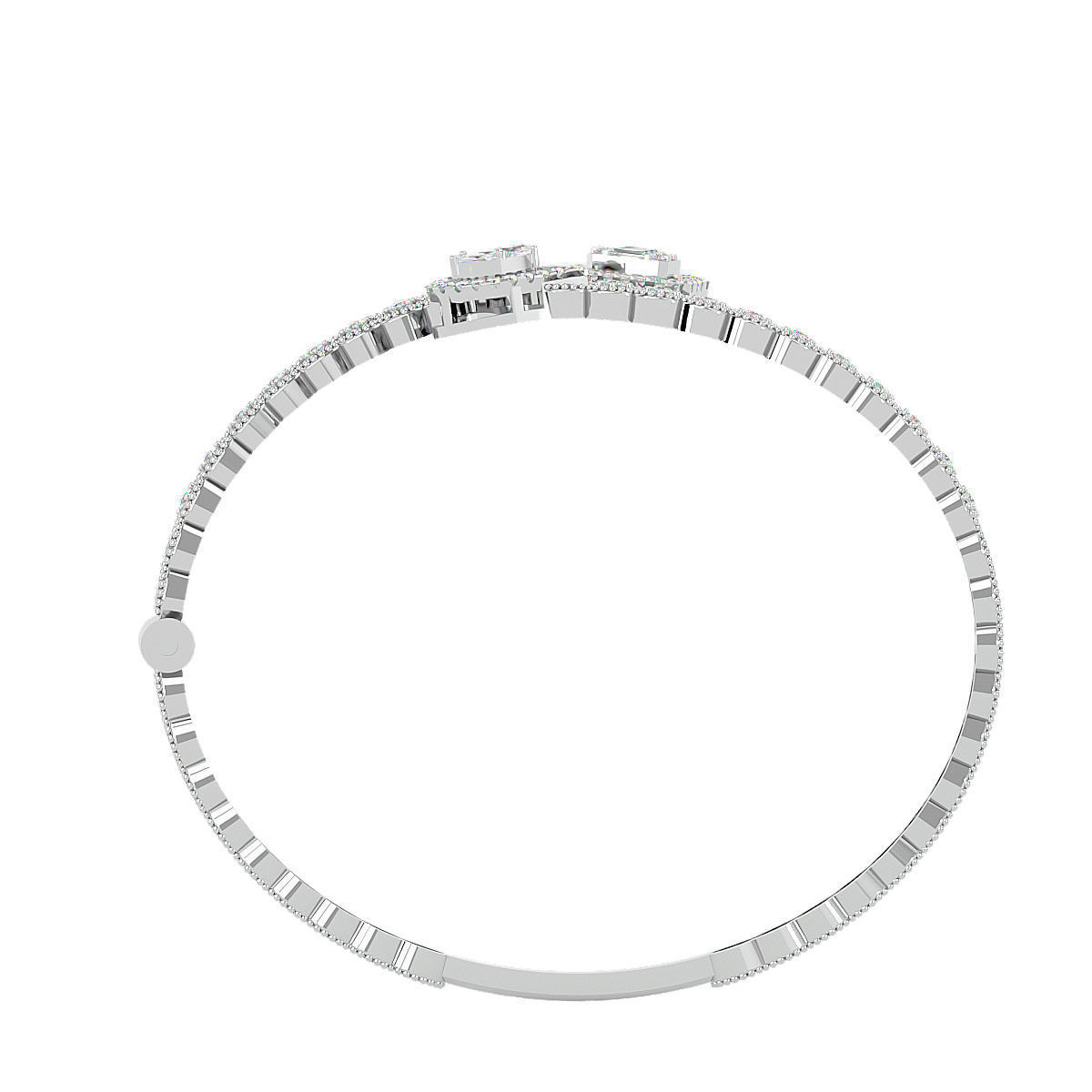 Diamond Bracelet 3dm stl render detail 3D print model 3D print model_14