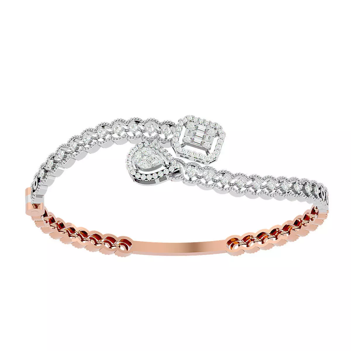 Diamond Bracelet 3dm stl render detail 3D print model 3D print model_0