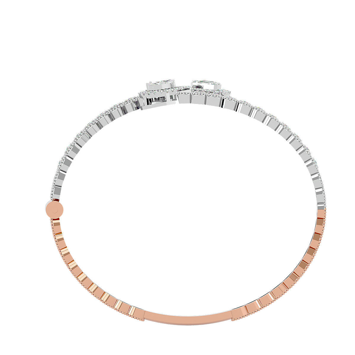 Diamond Bracelet 3dm stl render detail 3D print model 3D print model_10