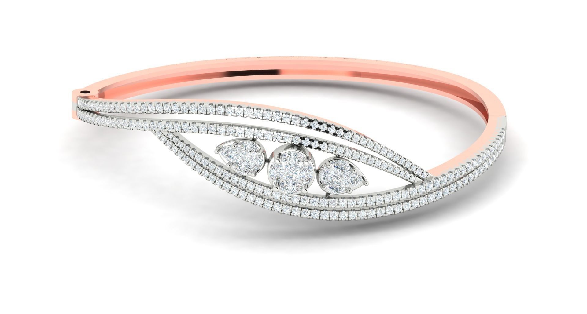 Women Diamond bracelets 3dm stl render detail 3D print model 3D print model_2