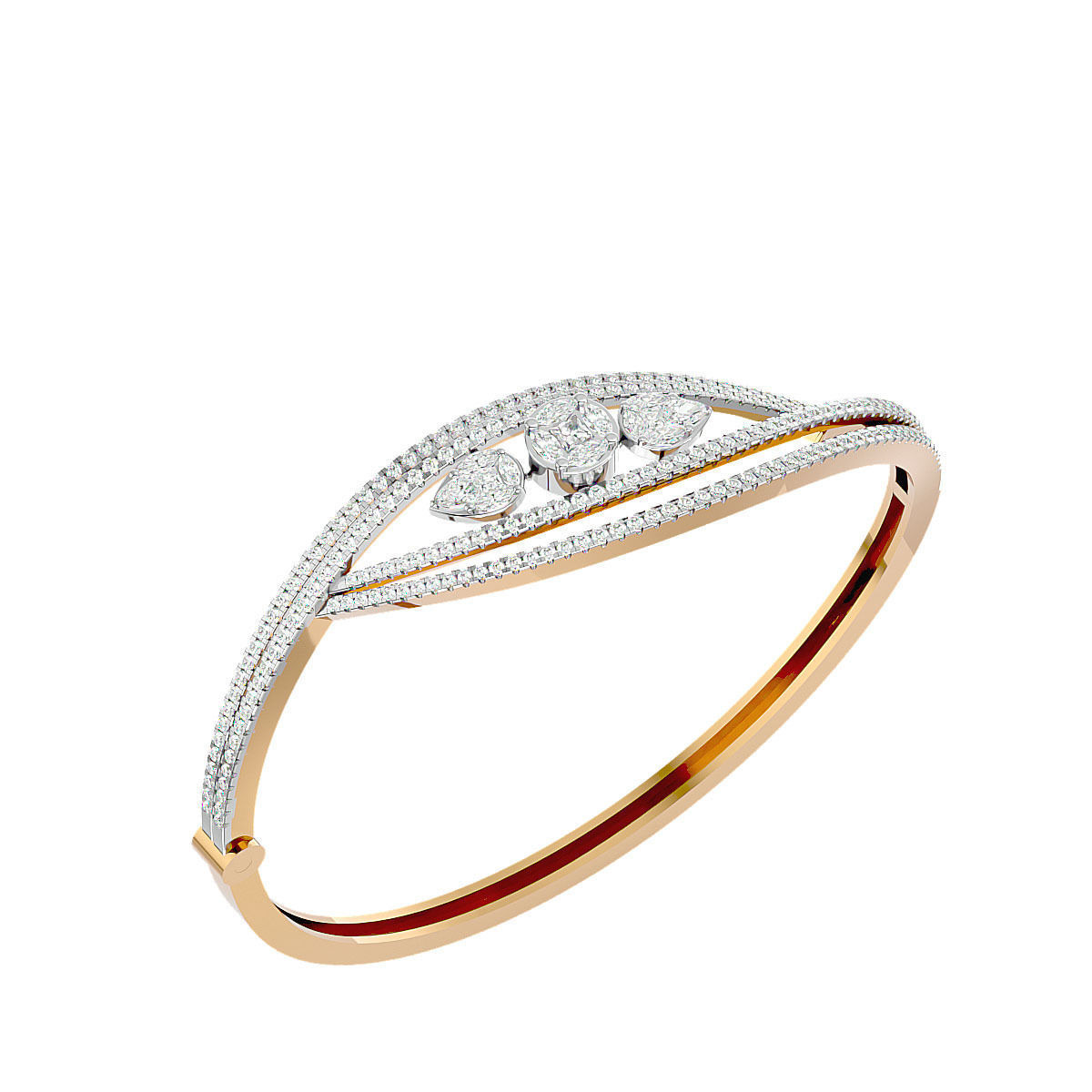 Women Diamond bracelets 3dm stl render detail 3D print model 3D print model_13