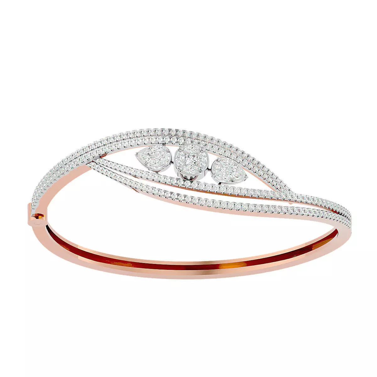 Women Diamond bracelets 3dm stl render detail 3D print model 3D print model_0