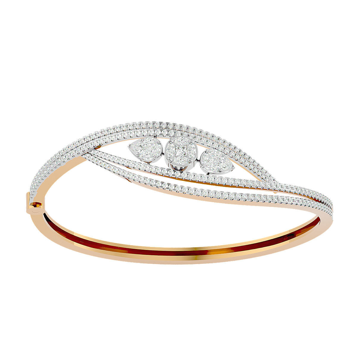 Women Diamond bracelets 3dm stl render detail 3D print model 3D print model_10