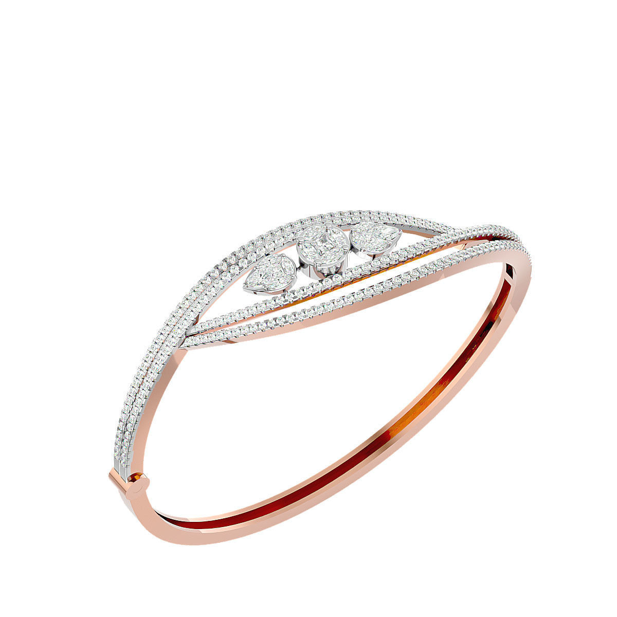 Women Diamond bracelets 3dm stl render detail 3D print model 3D print model_11