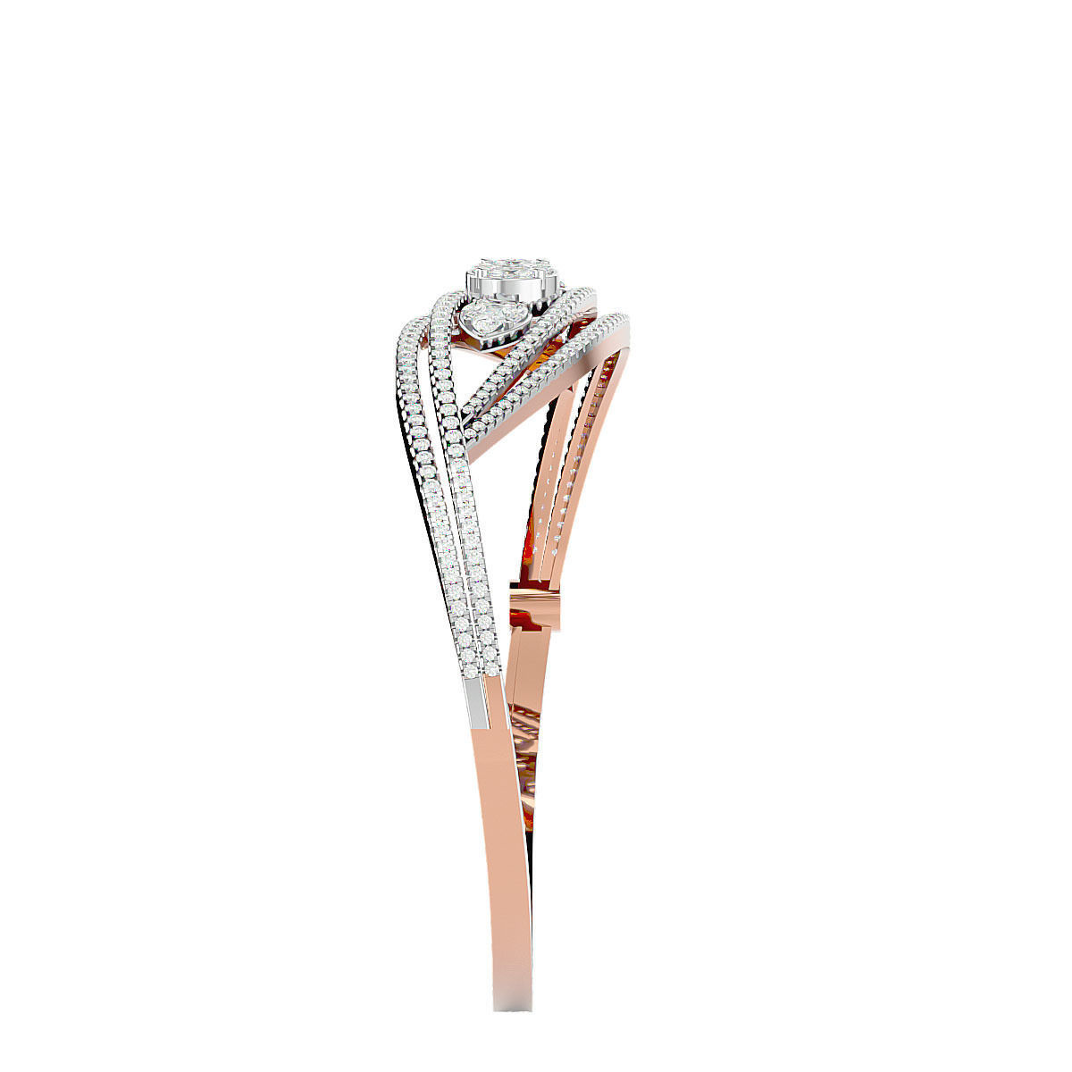 Women Diamond bracelets 3dm stl render detail 3D print model 3D print model_9