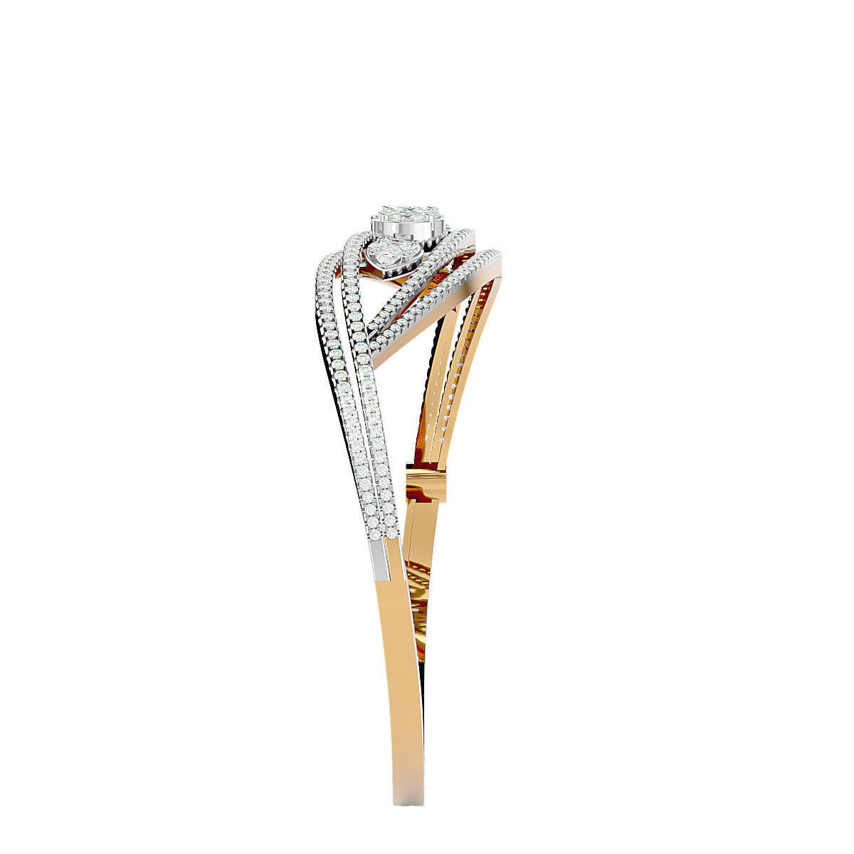 Women Diamond bracelets 3dm stl render detail 3D print model 3D print model_4