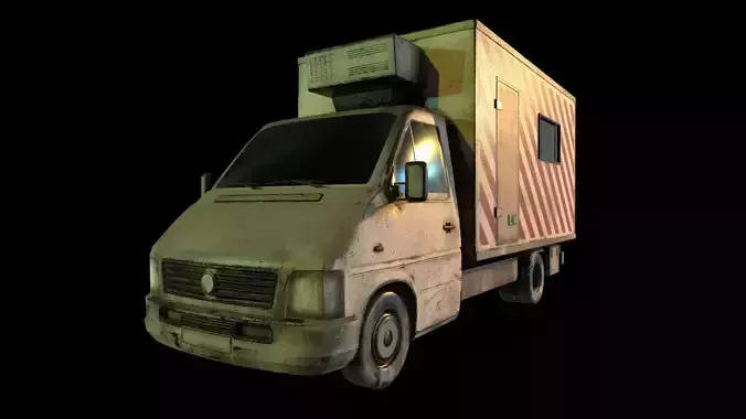 PBR Cargo Truck Low-poly 3D model