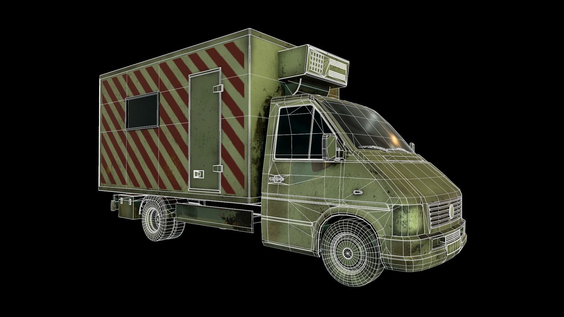 PBR Cargo Truck Low-poly 3D model_8