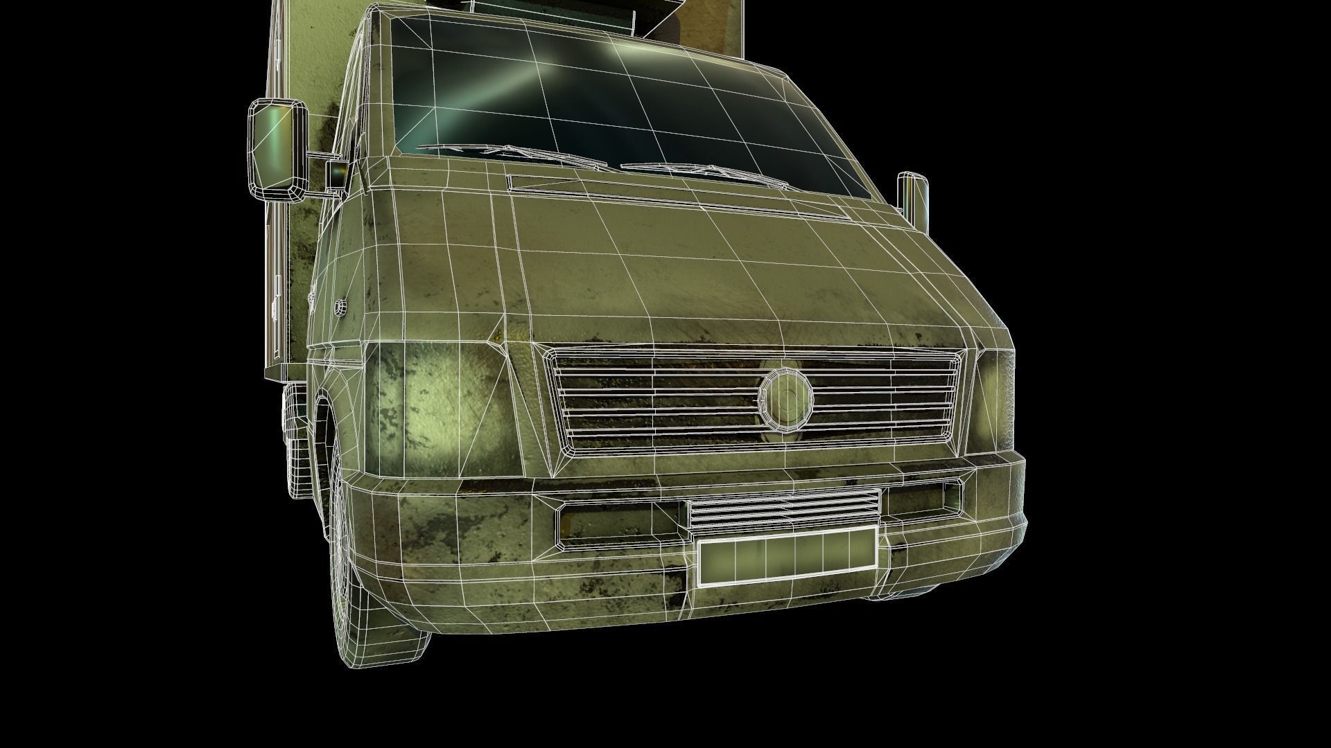 PBR Cargo Truck Low-poly 3D model_10