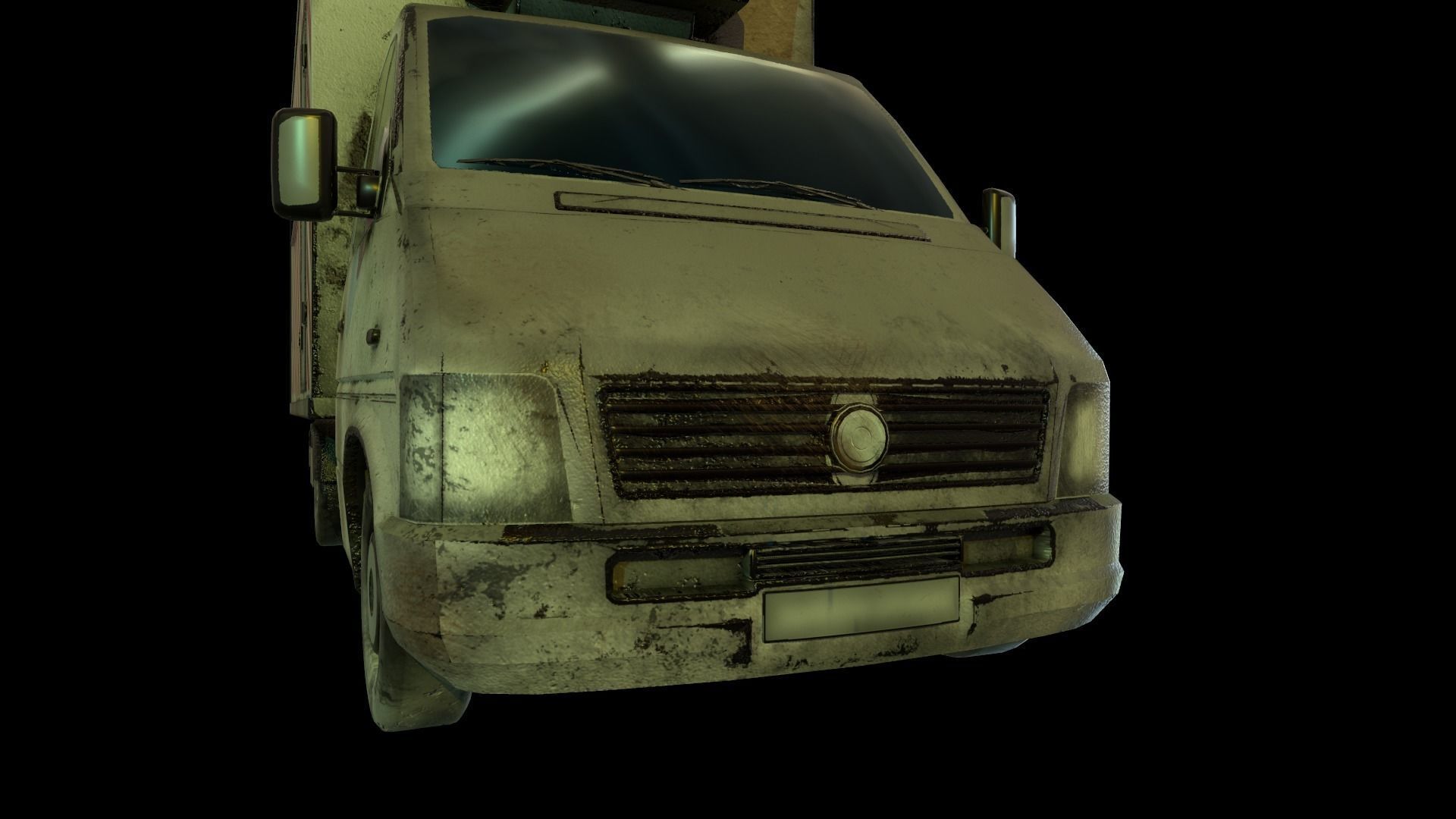 PBR Cargo Truck Low-poly 3D model_9