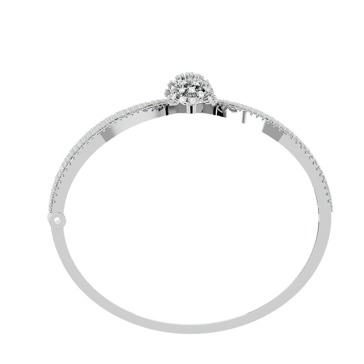 Flower Nature Diamond Bracelet 3dm stl render detail 3D print model_7