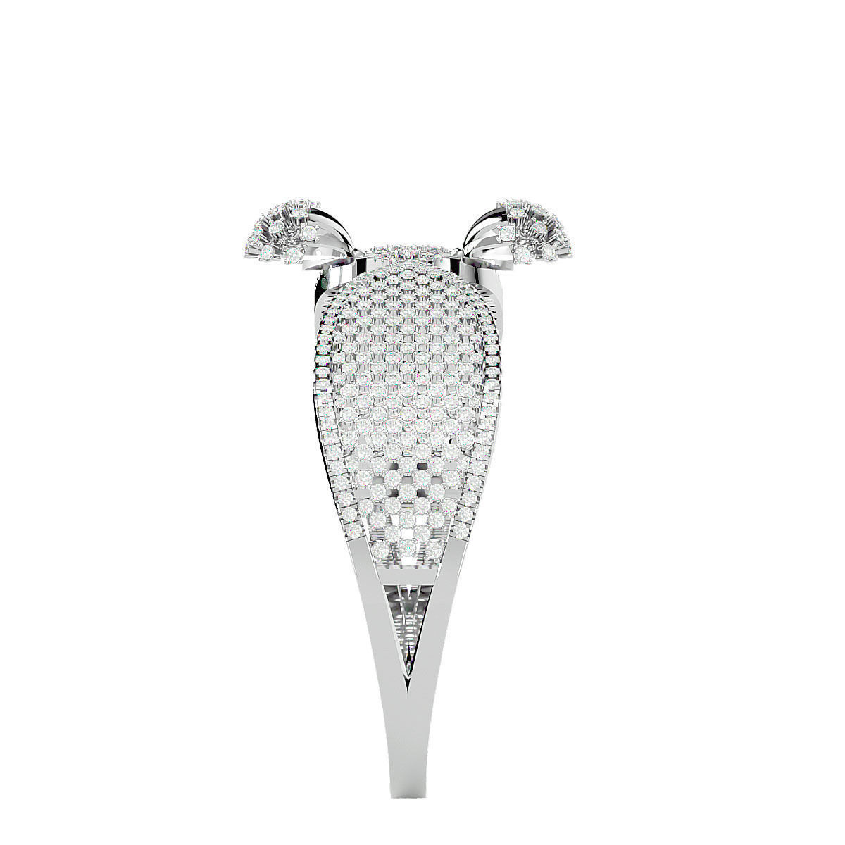 Flower Nature Diamond Bracelet 3dm stl render detail 3D print model_4