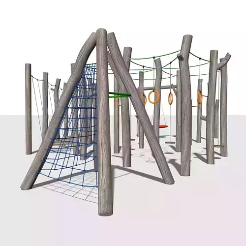 Wood playground equipment