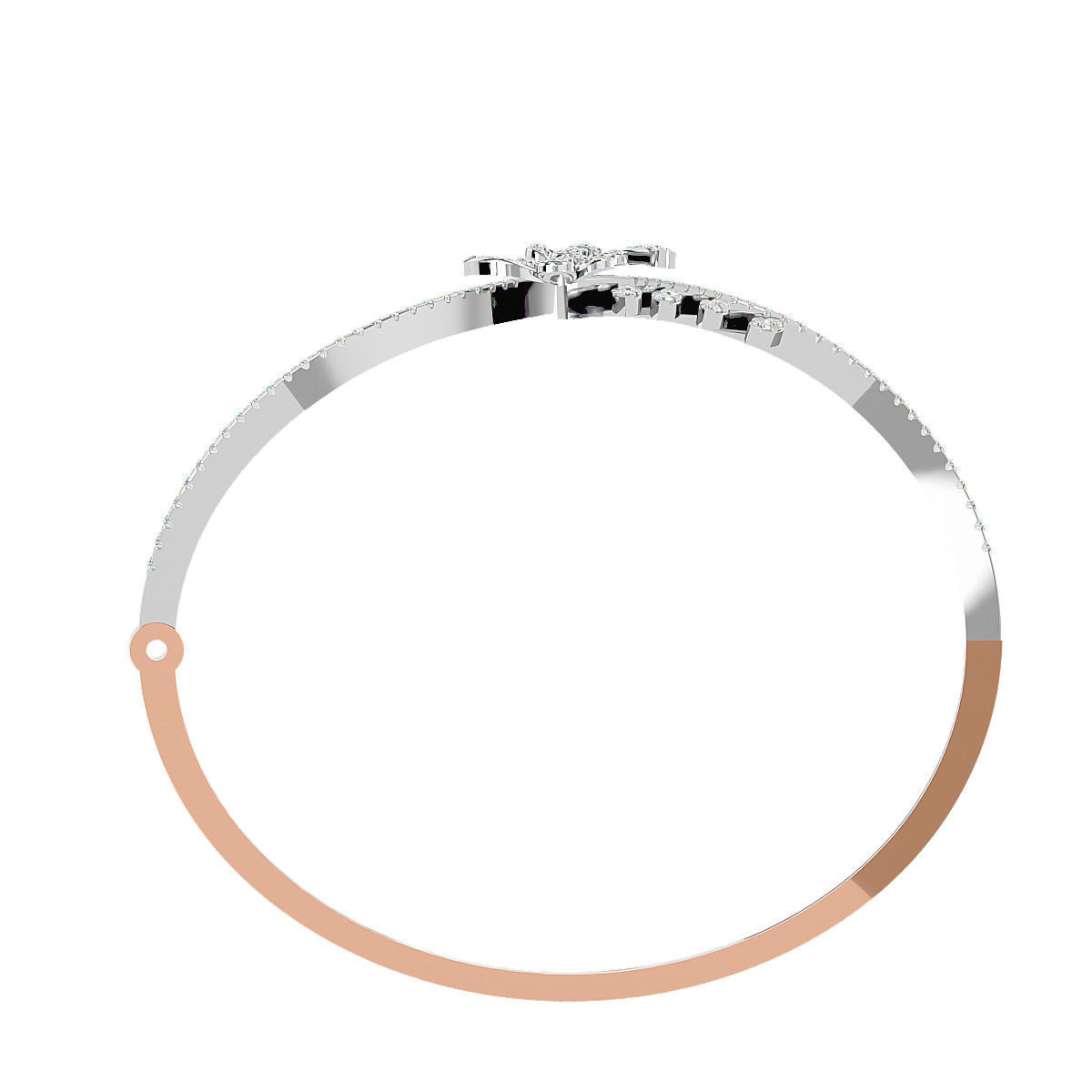 Women Flower Diamond bracelets 3dm stl render detail 3D print 3D print model_6