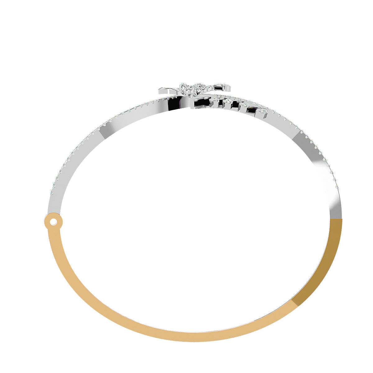 Women Flower Diamond bracelets 3dm stl render detail 3D print 3D print model_5