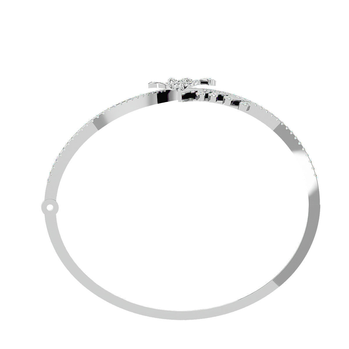 Women Flower Diamond bracelets 3dm stl render detail 3D print 3D print model_4