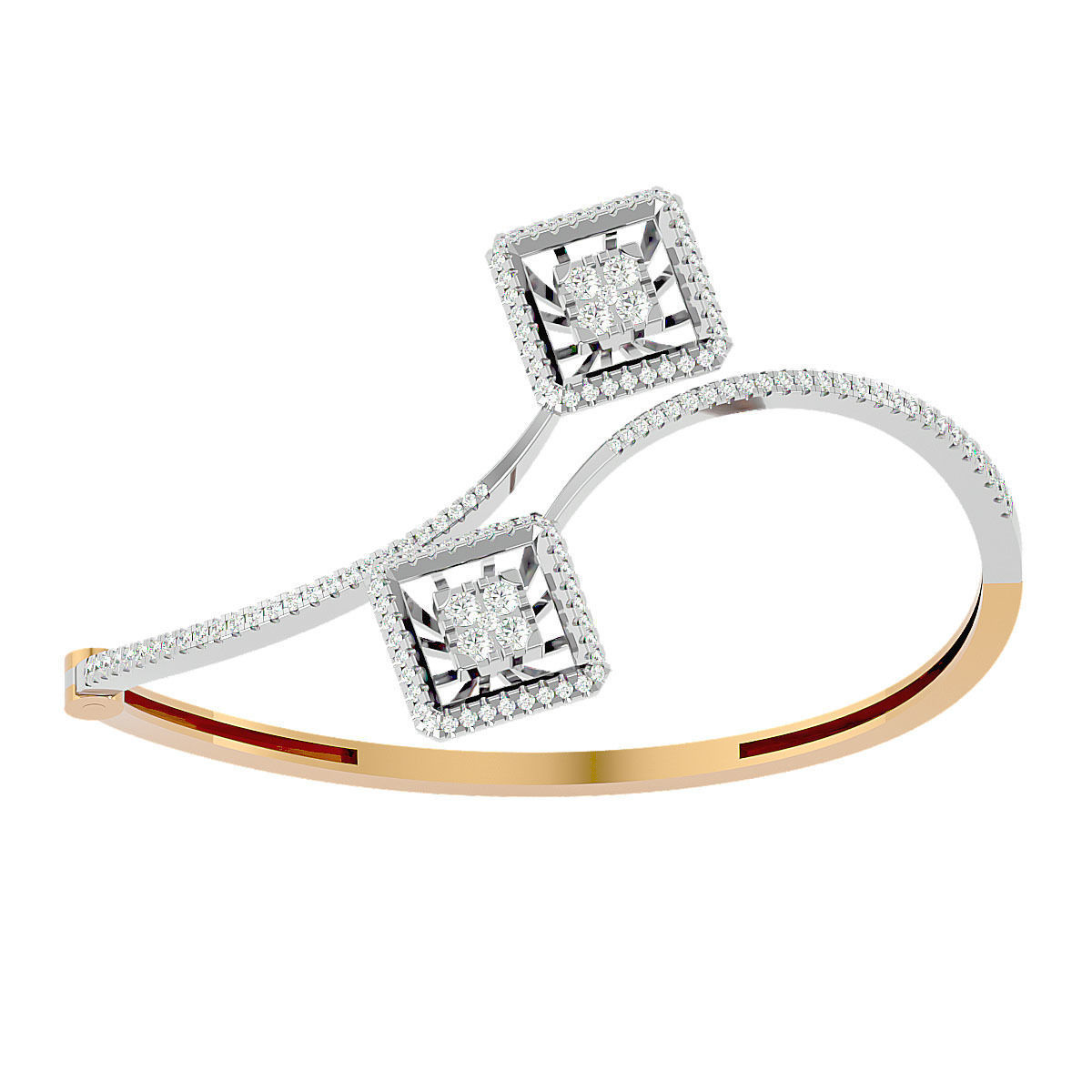 Diamond Basket Bracelet 3dm stl render detail 3D print model 3D print model_12