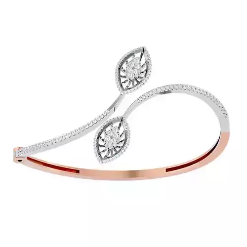 Diamond Leaf Bracelet 3dm stl render detail 3D print model 3D print model