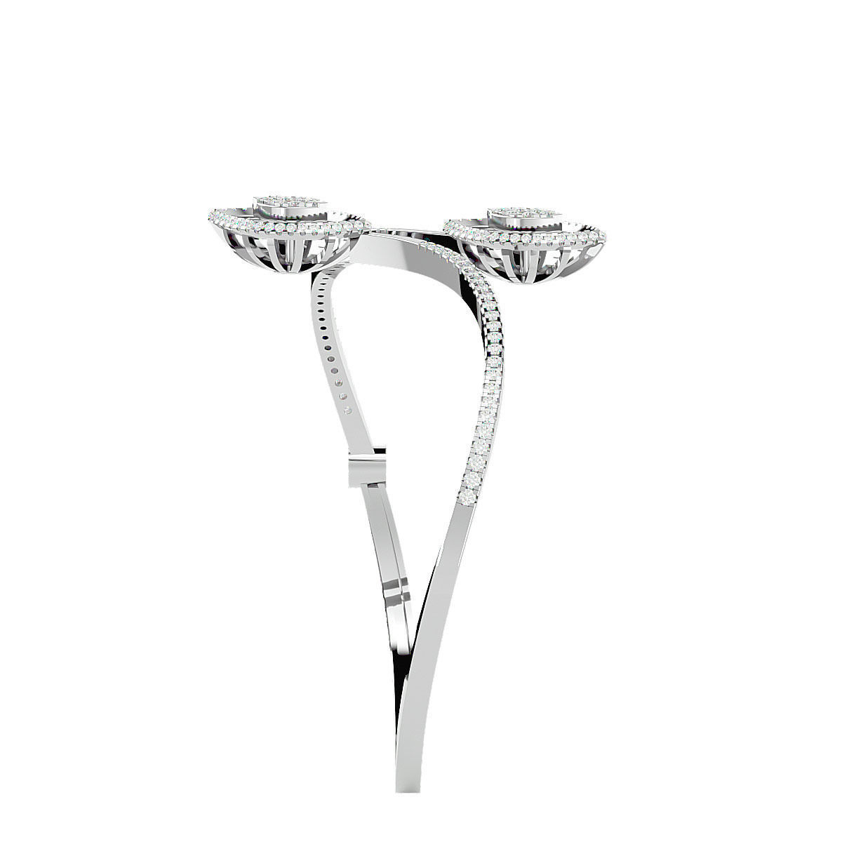 Diamond Leaf Bracelet 3dm stl render detail 3D print model 3D print model_4