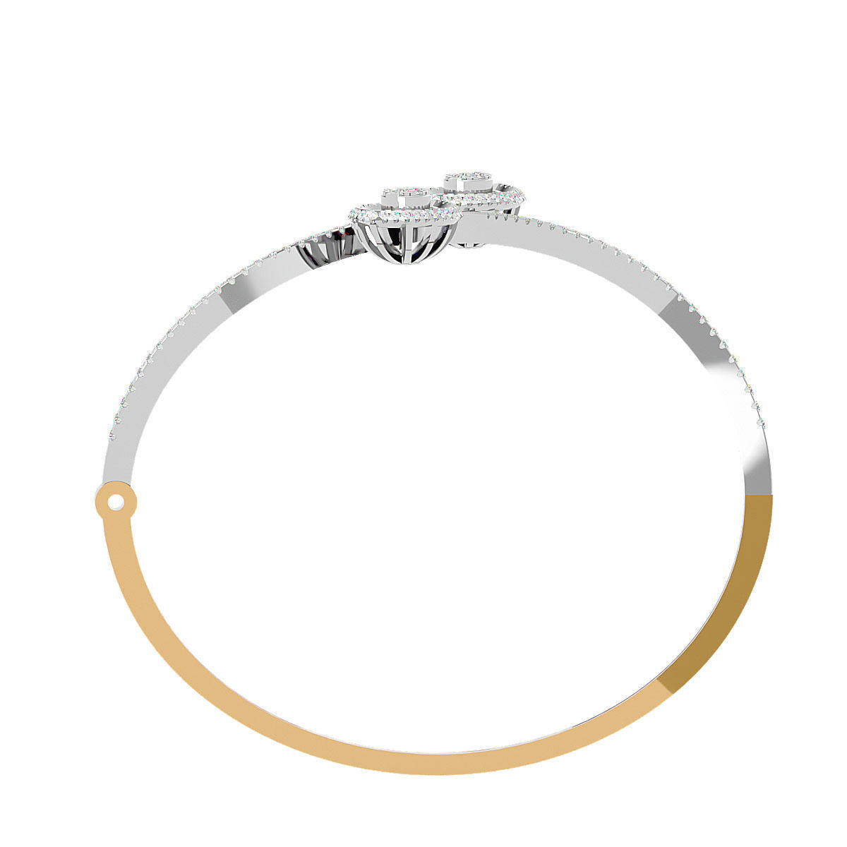 Diamond Leaf Bracelet 3dm stl render detail 3D print model 3D print model_14