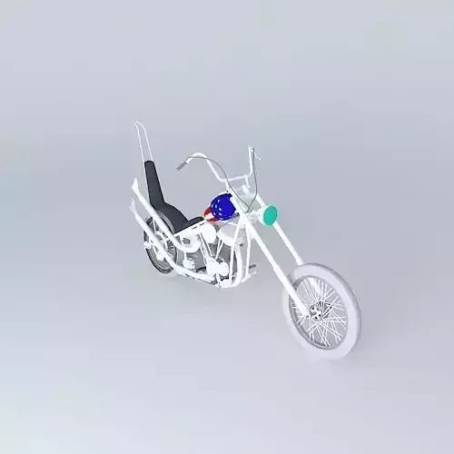 chopper capitan america Low-poly 3D model