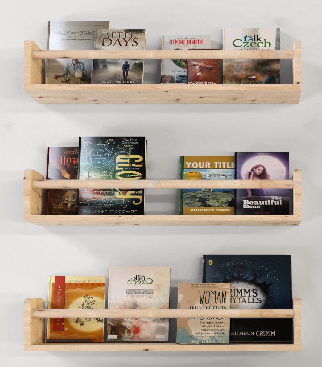 children bookshelves for kids room 3D model_2