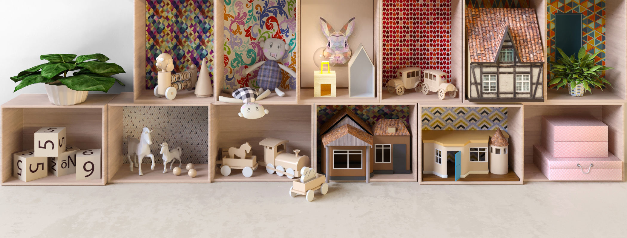 Large children set 3D model_4