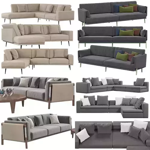 Sofas collection 3 couch pillows