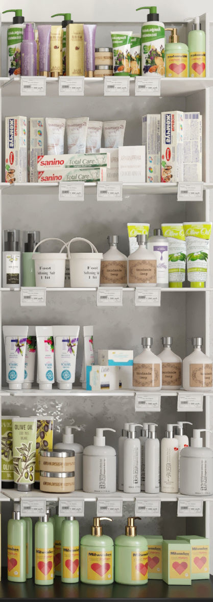 Large set of cosmetics Showcase 6 3D model_4