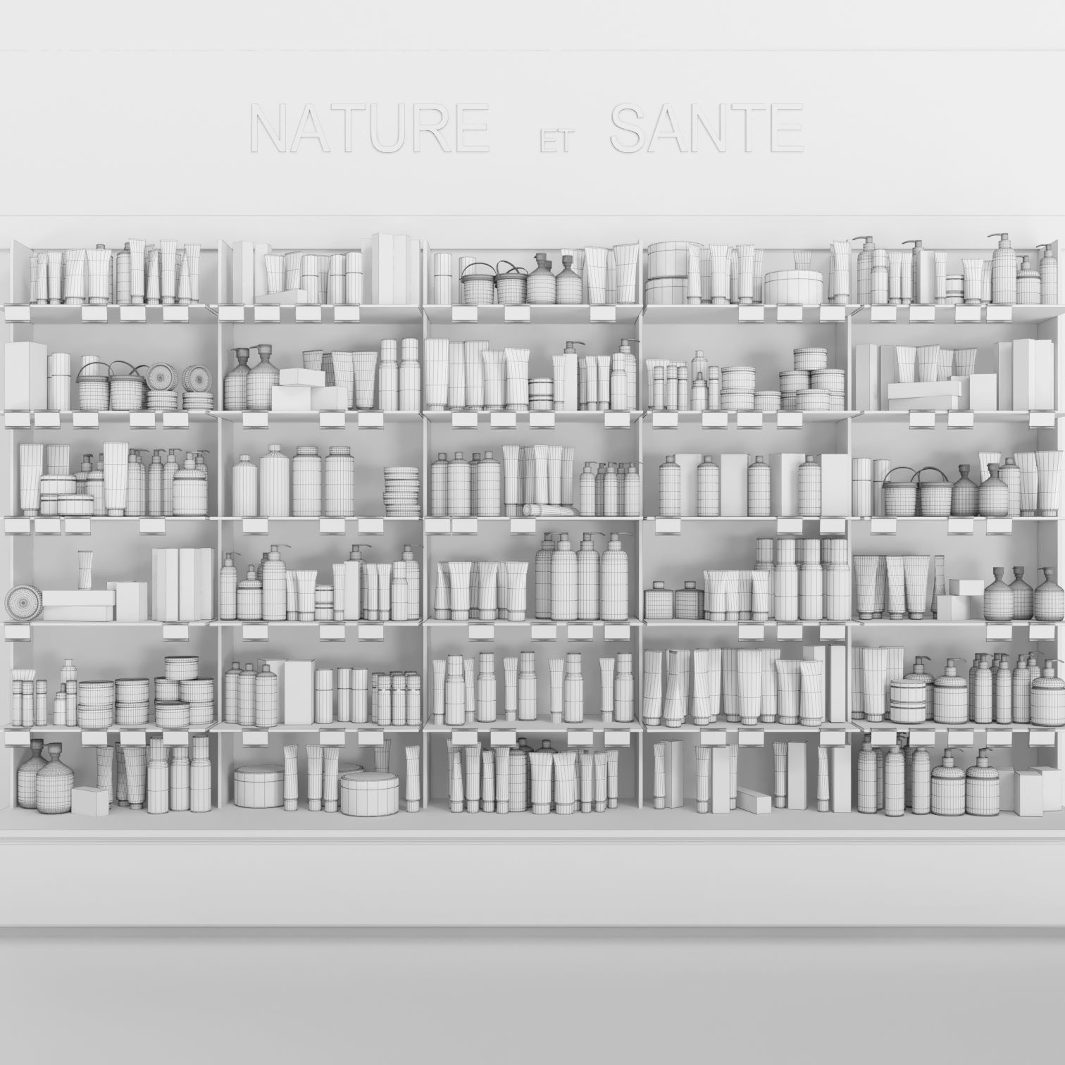 Large set of cosmetics Showcase 6 3D model_1