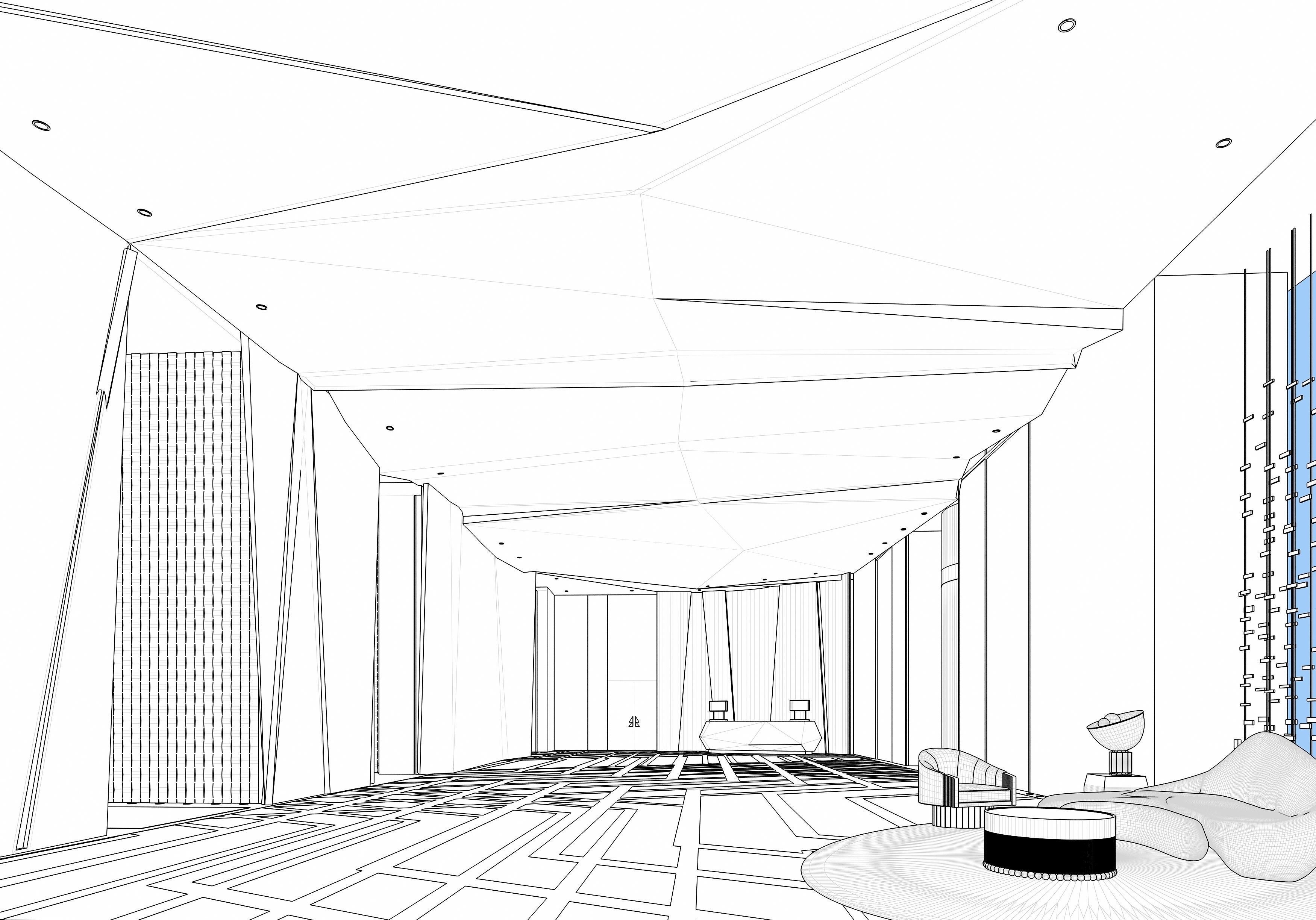 Hotel lobby 3d model  3D model_1