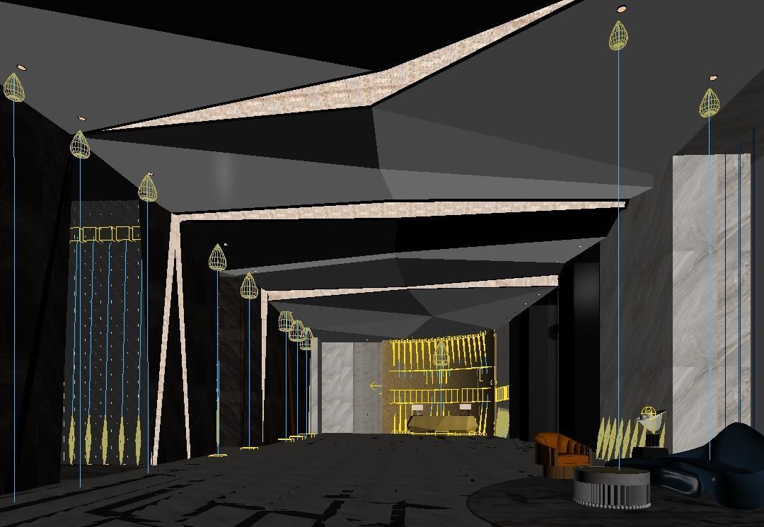 Hotel lobby 3d model  3D model_2