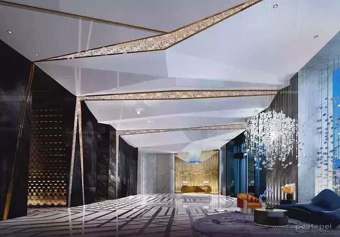 Hotel lobby 3d model  3D model