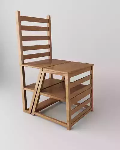 folding chair in stairs