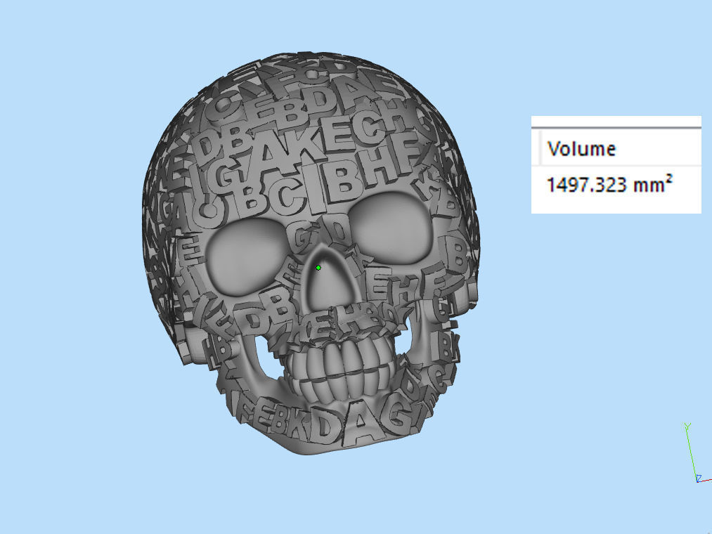 ring scull 3D print model_6