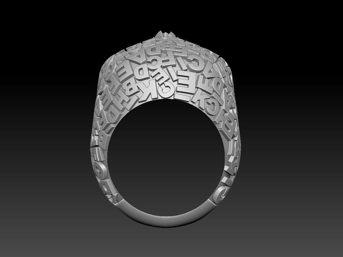 ring scull 3D print model_13