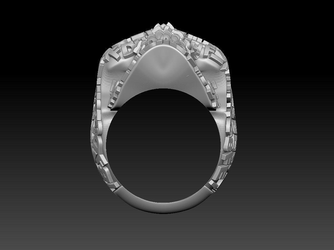 ring scull 3D print model_4