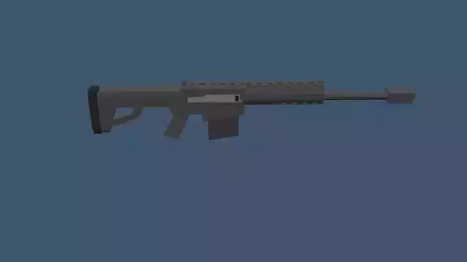 BarettM ar - rifle Low-poly 3D model
