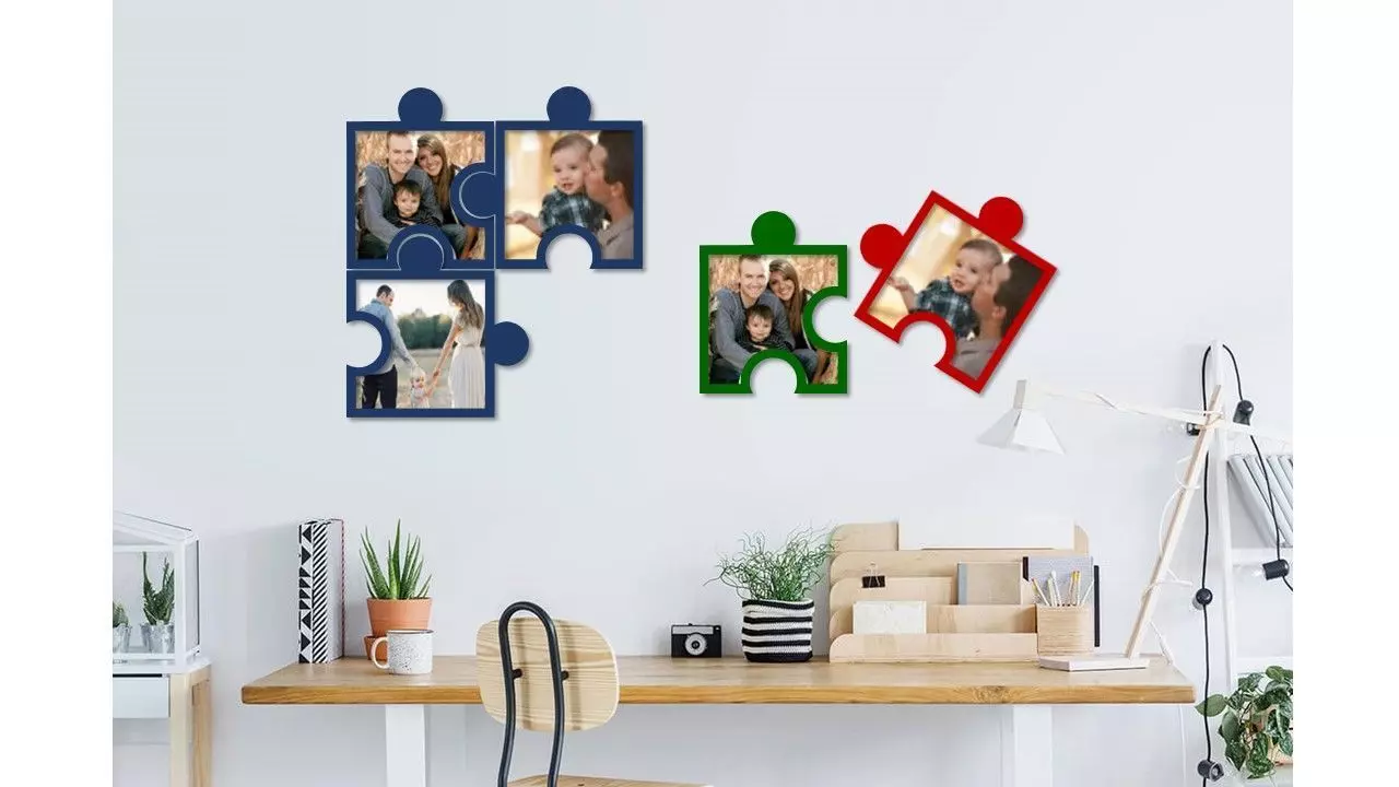 Puzzle photo frames 3D print model_0