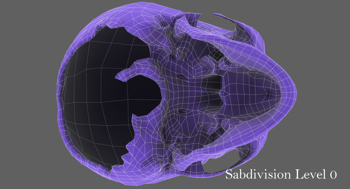 Real Human Skull Low-poly 3D model_39