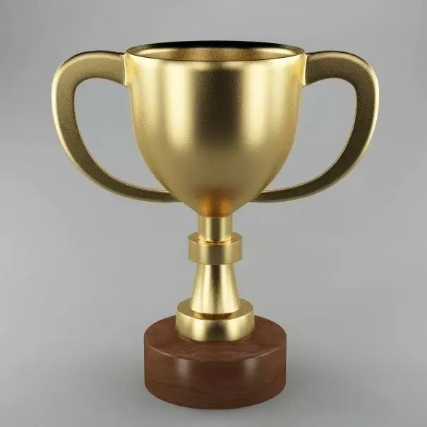 Trophy 01 gold 3D model