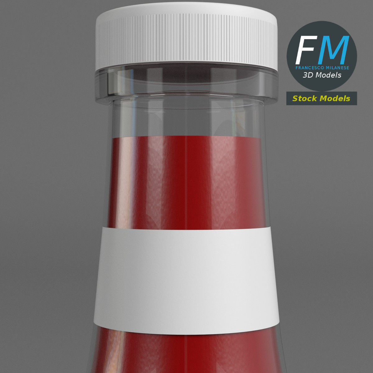 Ketchup bottle 3D model_3