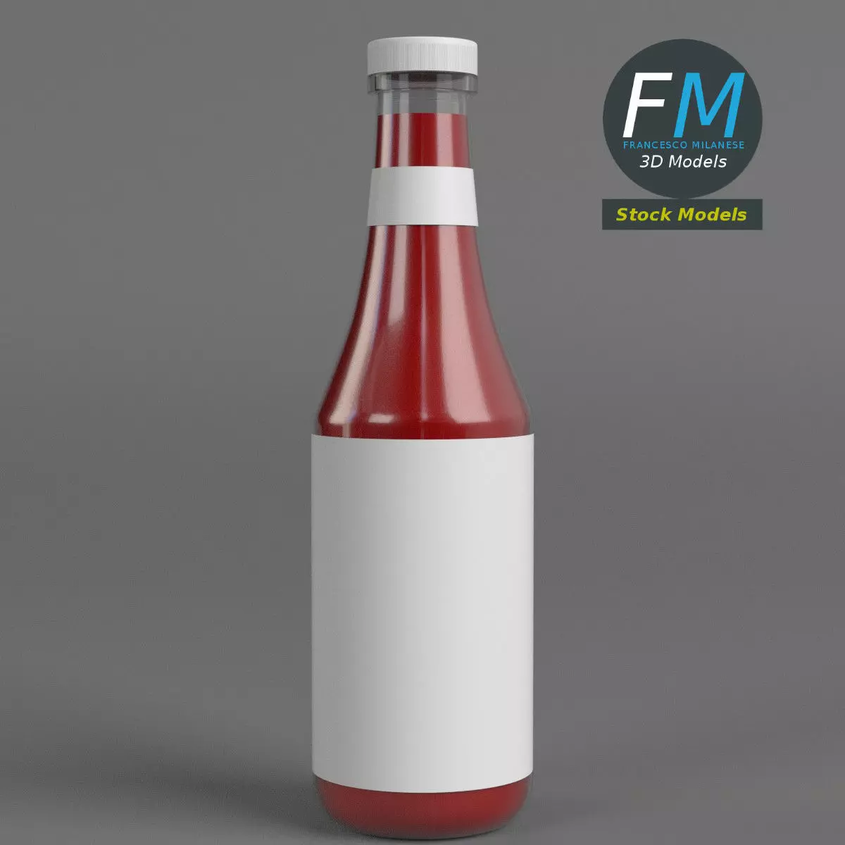 Ketchup bottle 3D model_0