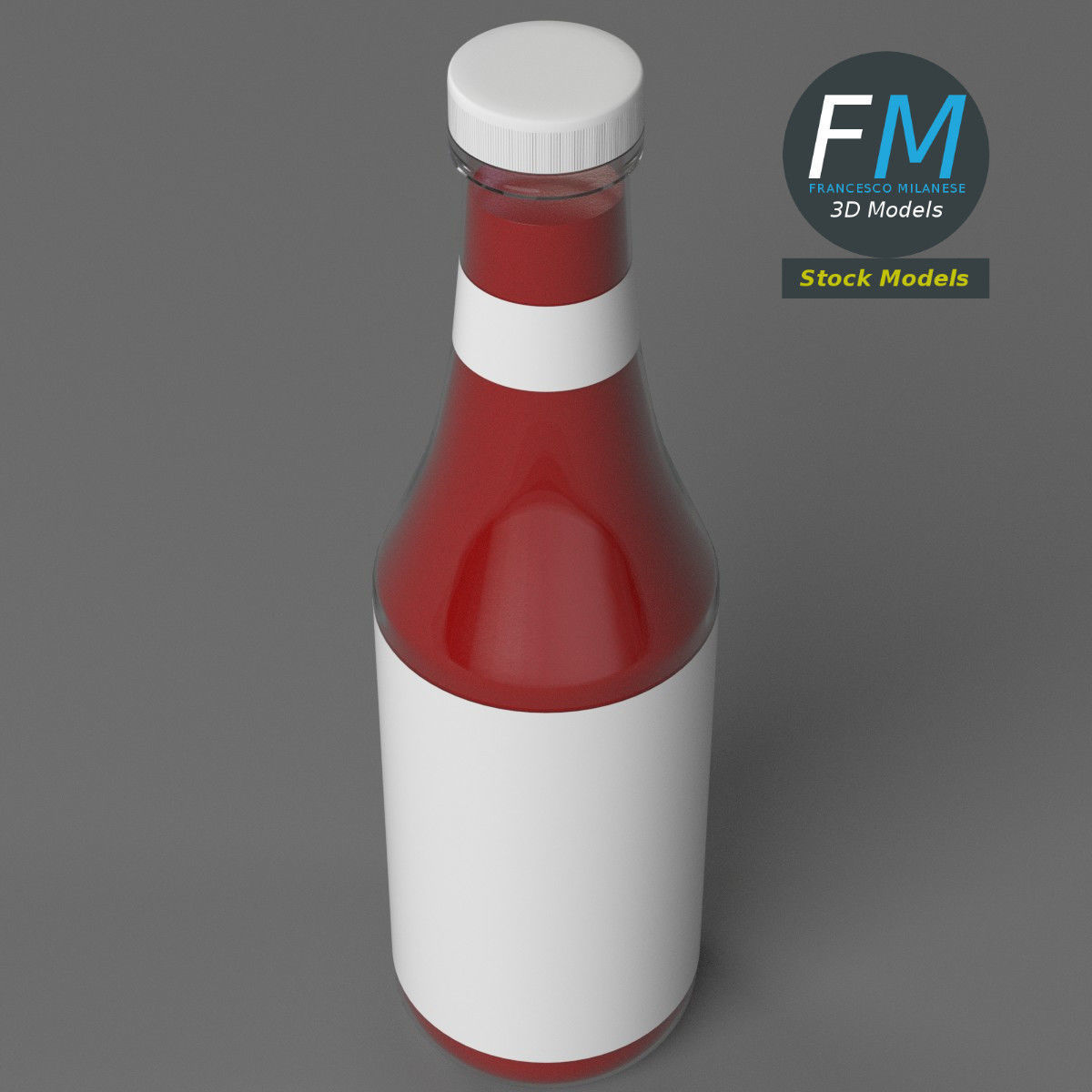 Ketchup bottle 3D model_5