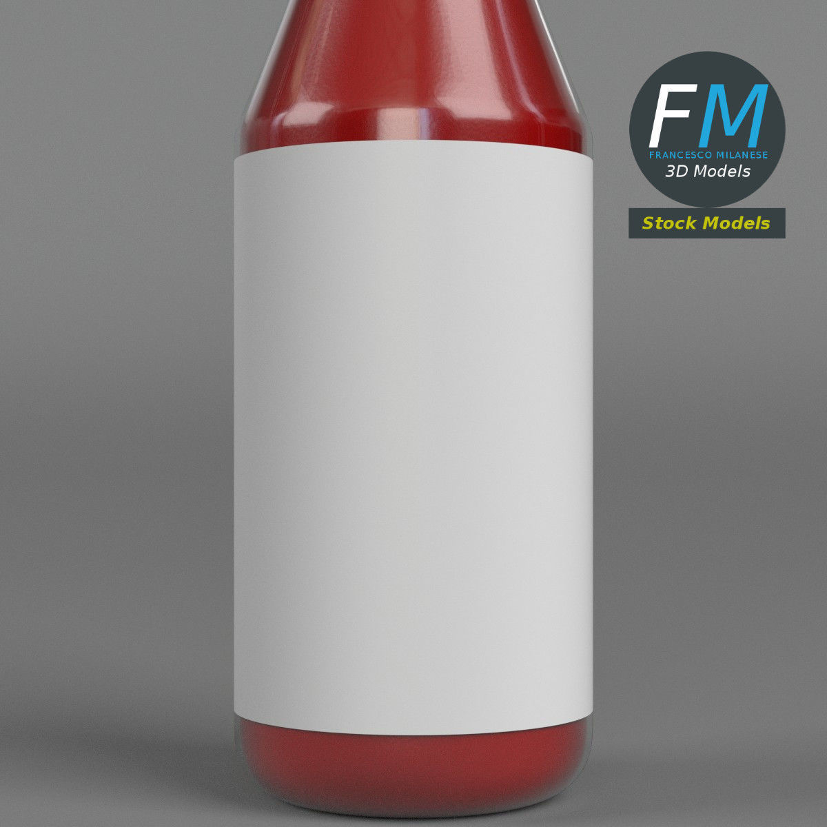 Ketchup bottle 3D model_4